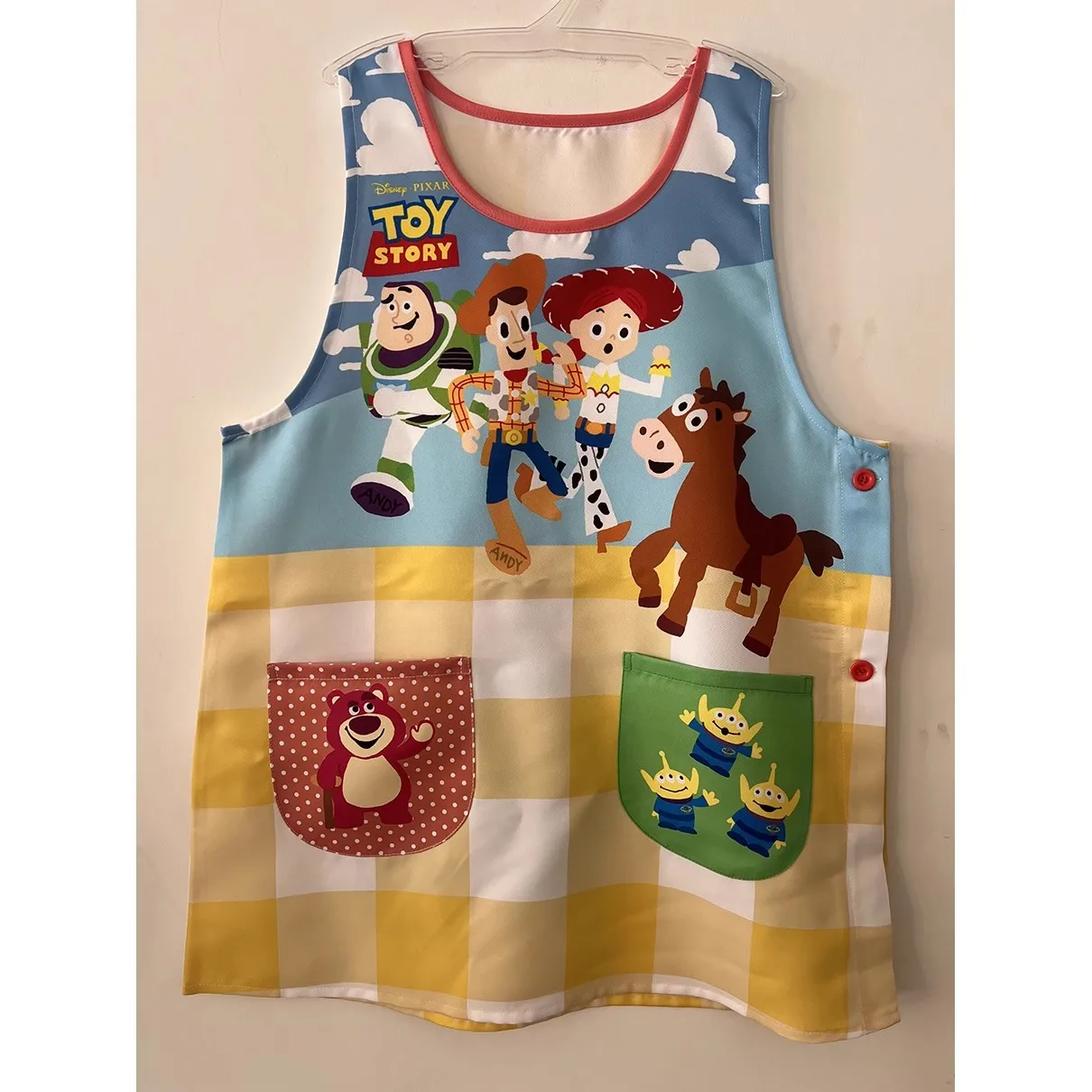 

Фартук для взрослых из полиэстера «История игрушек Диснея» для женщин и мужчин, бытовой кухонный продукт Avental De Cozinha Delantal Cocina