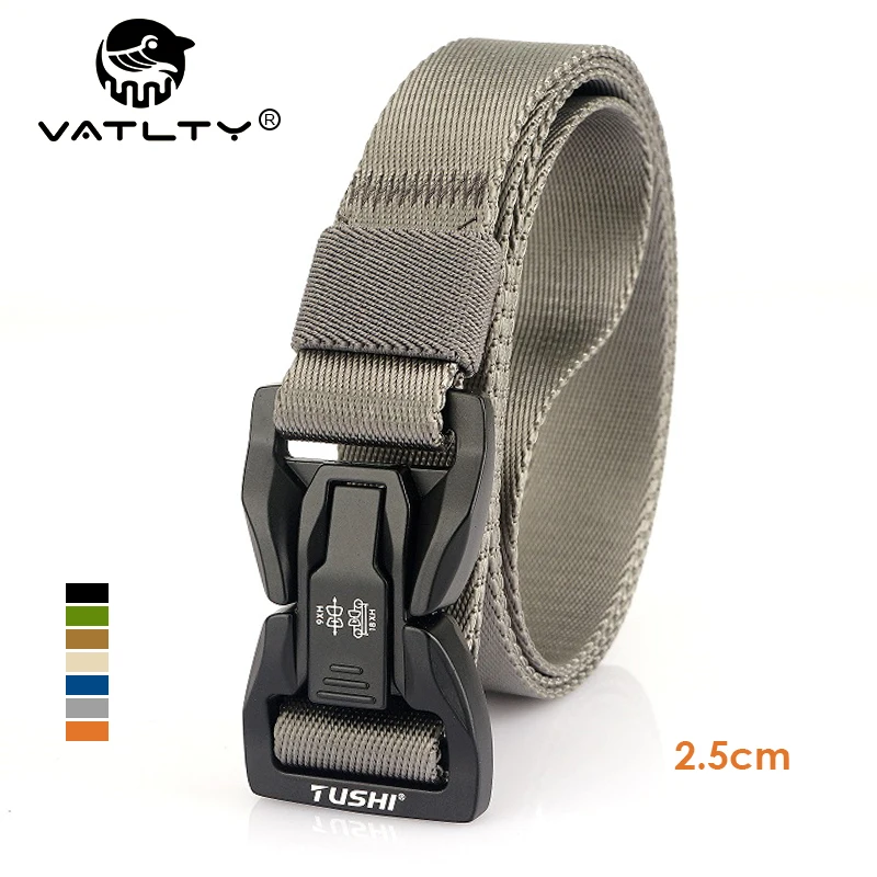 VATLTY New 2.5cm Techwear Hip Hop cintura in Nylon lega fibbia a sgancio rapido militariytactical Belt uomo donna cintura sottile cintura maschile