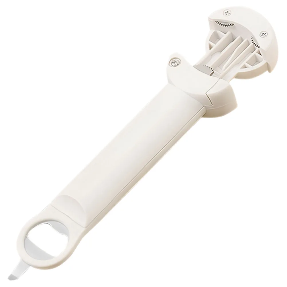 

Adjustable Bottle Opener Beige Multifunctional Can Jar Opener Portable Non-Slip Handle for Kitchen Camping Travel