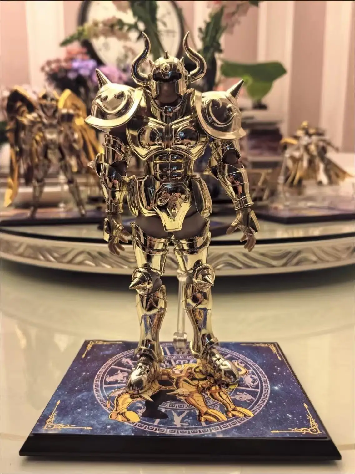 

In Stock JM.MST Model Saint Seiya Myth Cloth EX Taurus Aldebaran 24K OCE Gold Knights of The Zodiac Anime Action Figures