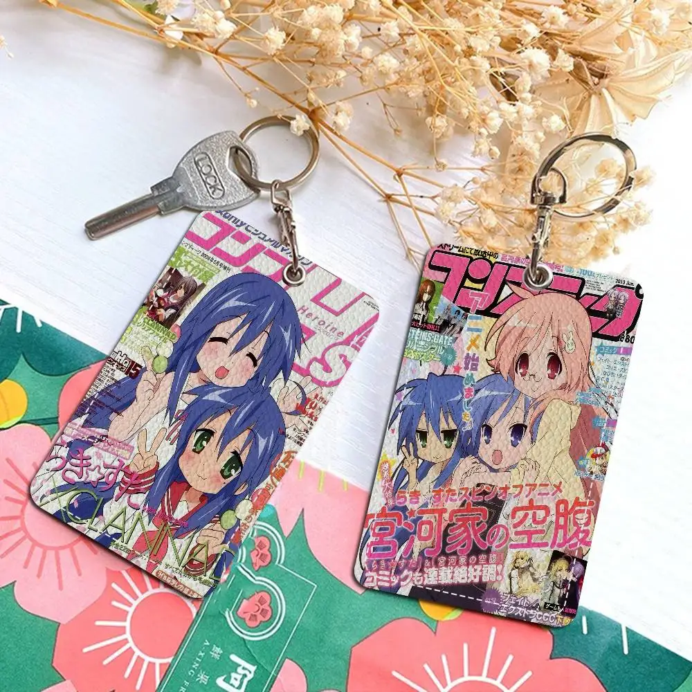 

Брелок-держатель для карт «Лаки Стар» (Anime Lucky Star) с защитным чехлом для пропуска, проездного, кредитной и банковской карты