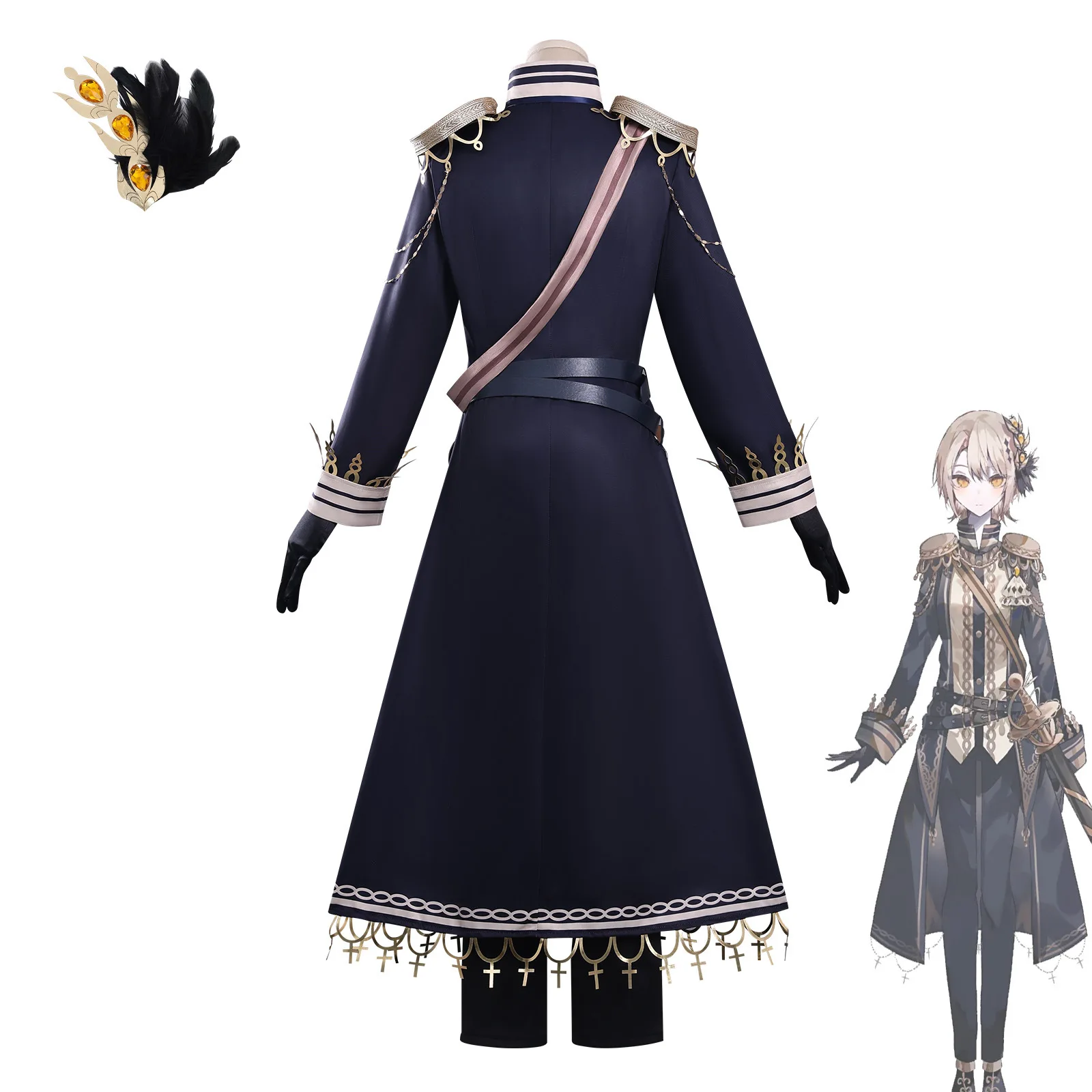 لعبة السحرية فتاة الساحرة المحاكمة هاسومي ليا تأثيري حلي شعر مستعار أنيمي ريا هاسومي لعب الأدوار الملابس للنساء بدلة الهالوين #4