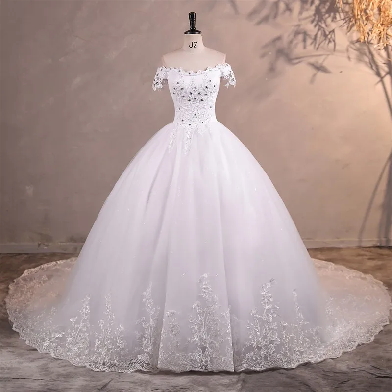 

Sonhar Vestidos Vestido De Noiva Luxury Lace Wedding Dresses Elegant Boat Neck Plus Size Robe De Mariee 2024 New