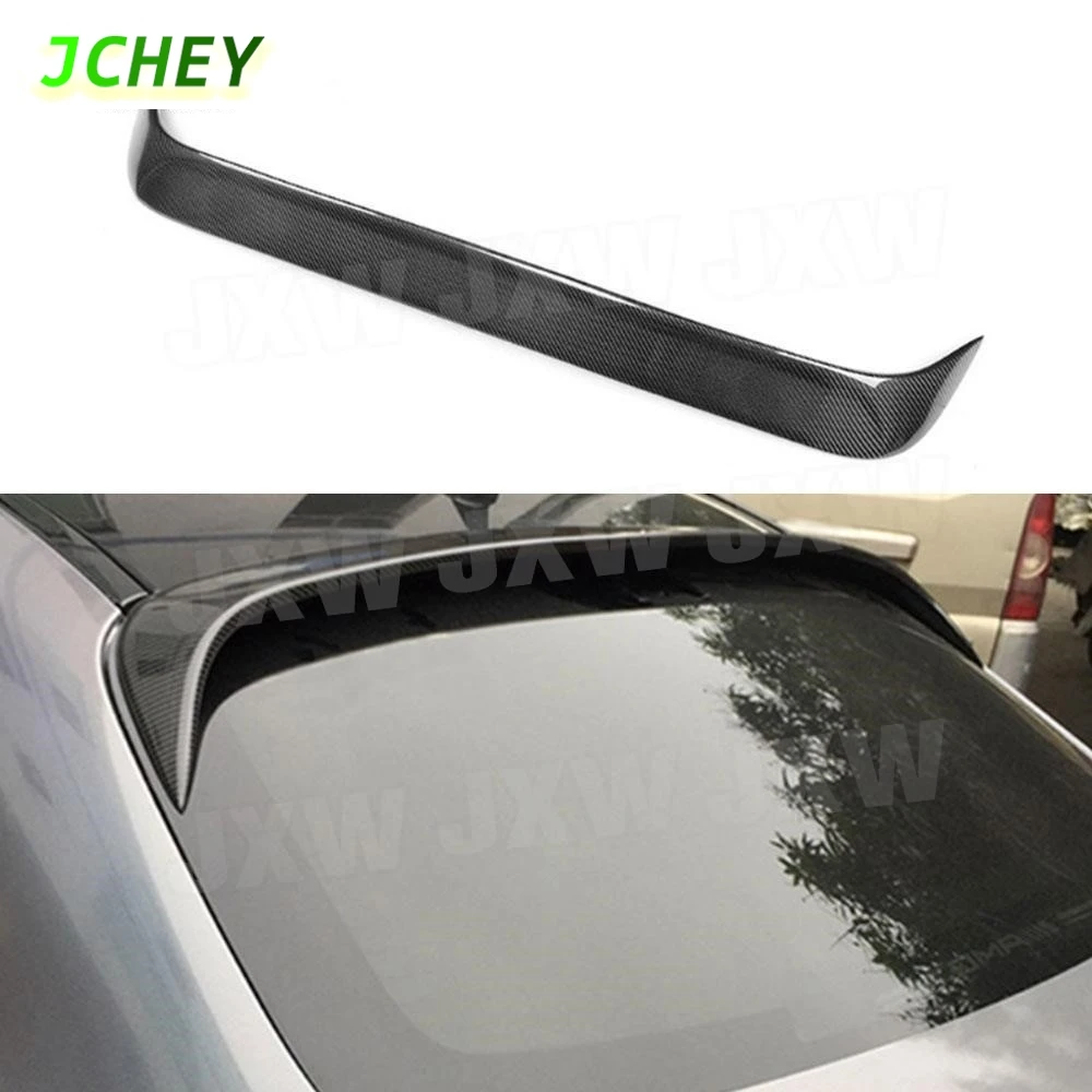 

JCHEY для Benz W205 C300 C400 C63 для AMG 2015-2019, задний спойлер на крышу для класса C, оконные крылья из углеродного волокна, наклейка на багажник