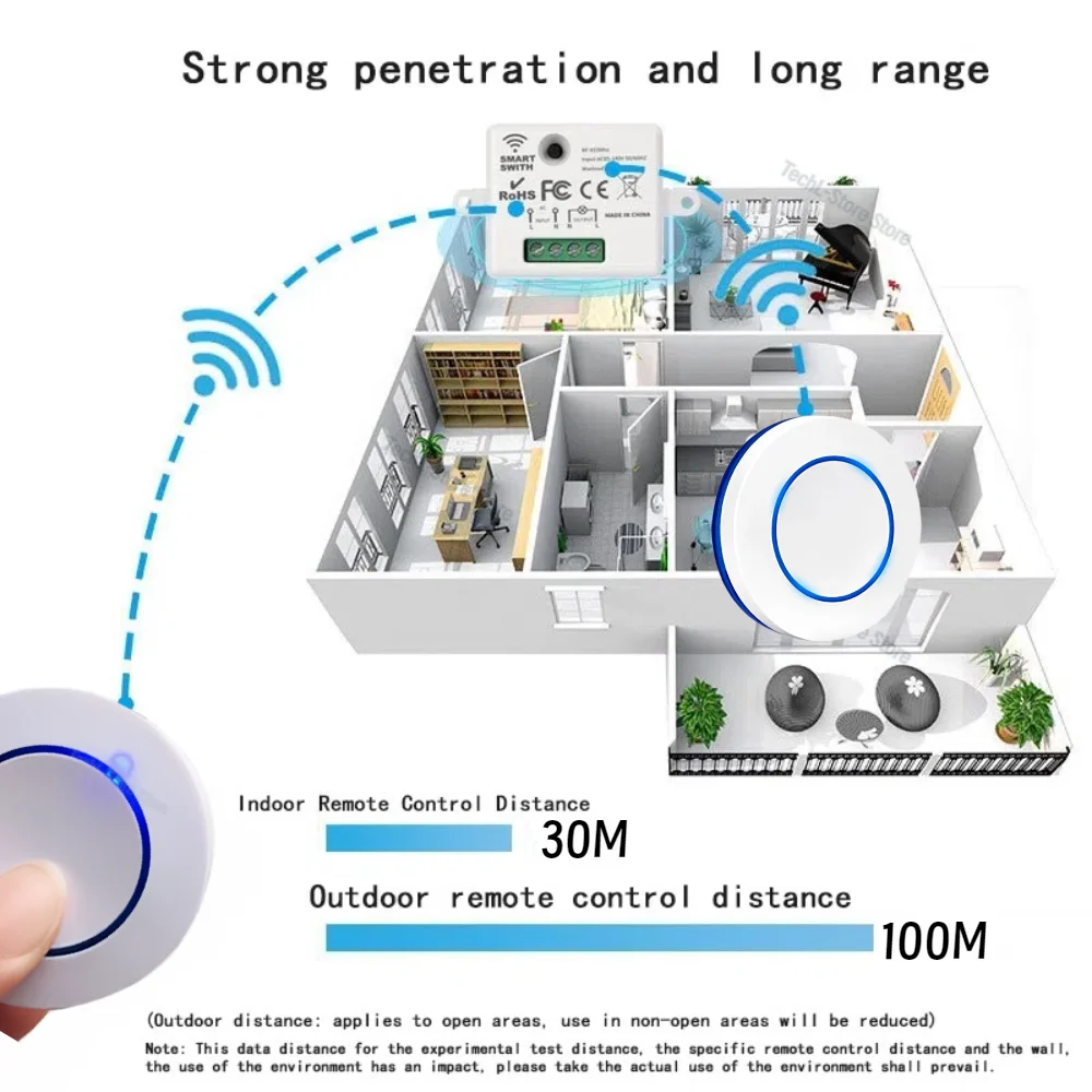 スマート Tuya WiFi スイッチ 433MHz ワイヤレスリモコンライトスイッチリレーコントローラ音声制御 Google ホームで動作します