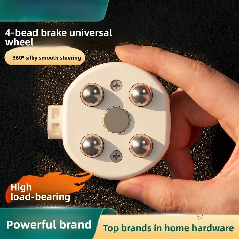 Universal Wheel Mobile Base Wheel Paste Silent Coffee Table Table Furniture Load-bearing Roller Pulley Bottom Support Fan Wheels