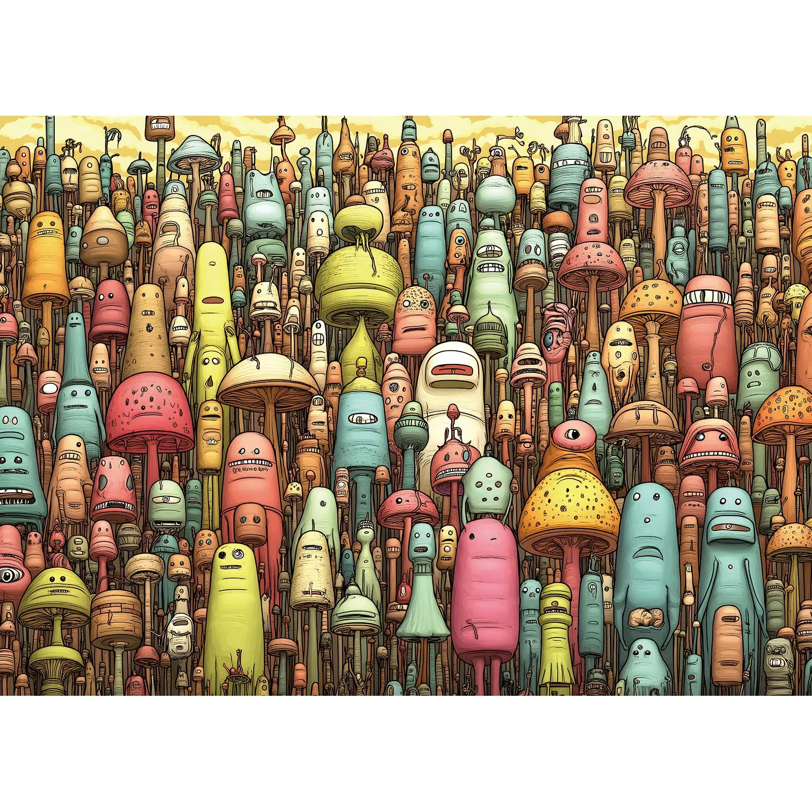 

Пазлы с плотными монстрами, 150/300/500/1000 шт., пазлы с героями мультфильмов для взрослых, художественные пазлы в стиле фэнтези, подарок на день рождения