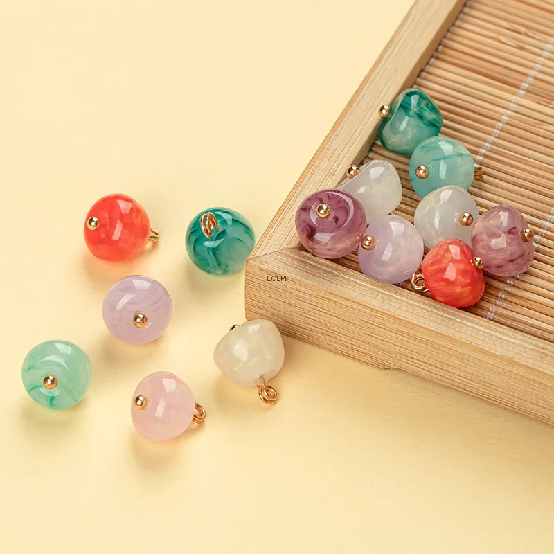 

Cheongsam Hanfu Button Imitation Jade Apple-shaped Resin Button Chinese Tang Suit Ancient Style Clothing Accessories