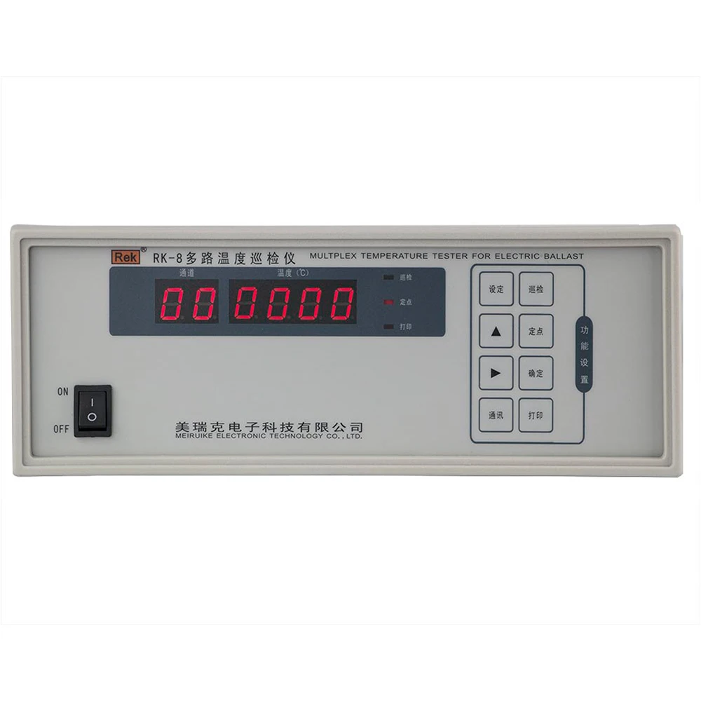 REK-Multi-Channel Temperature Tester, Instrumento de Medição de Temperatura, RK-8 -50-300 ℃, RS232
