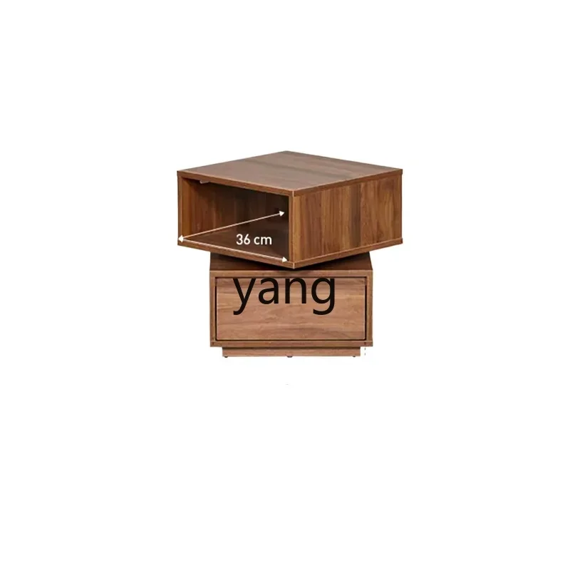 Lcx  light luxury urban rotating bedside table, living room sofa side few modern simple small cabinets