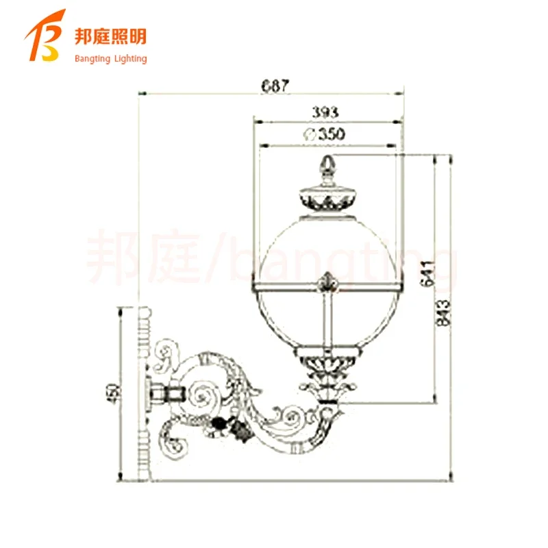 Solar Wall Lamp Outdoor Waterproof Led Landscape Villa Decoration European Court Retro Garden Lamp