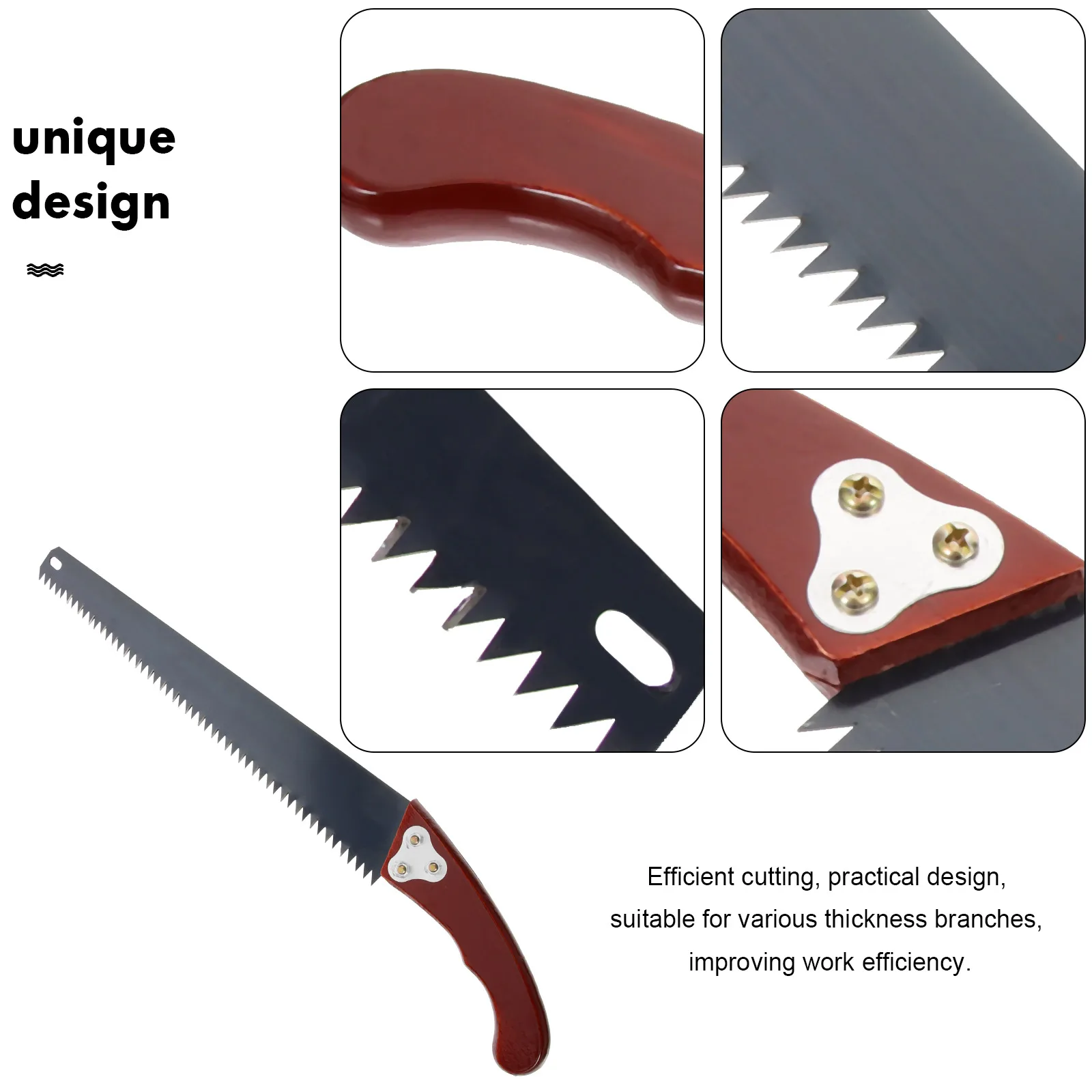

Premium Wooden Handle Hand Saw Portable Garden Pruning Saw For Tree Branches Outdoor Camping Steel Blade Comfort Grip
