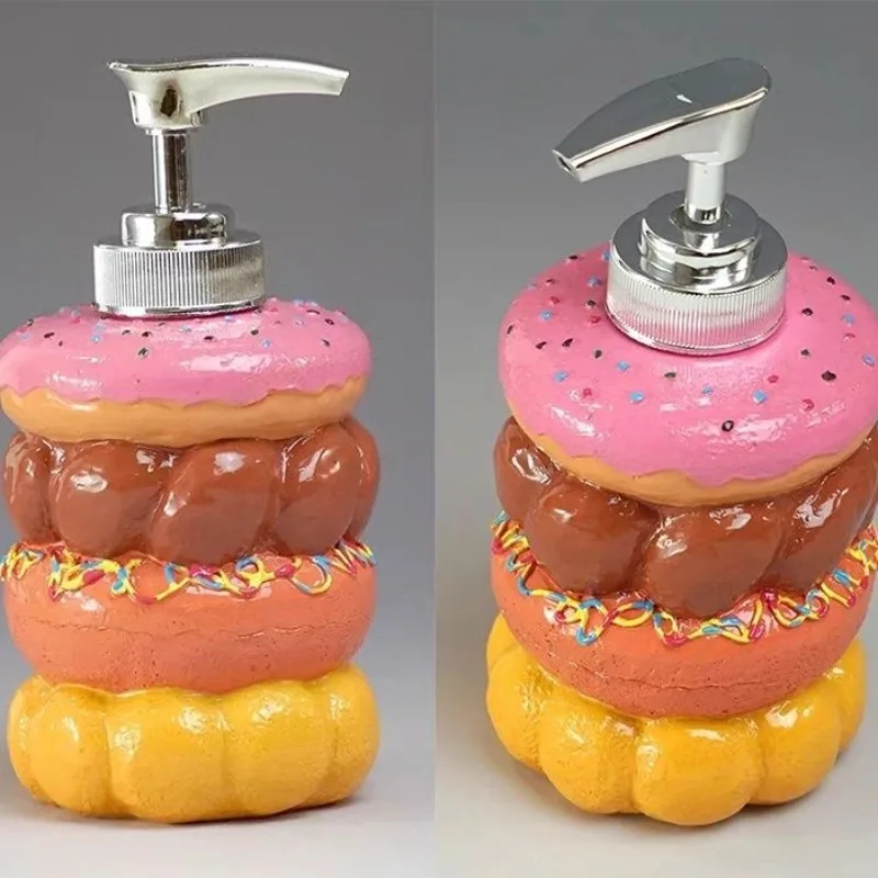 Simple Resin Burger Soap DispenserDonut Shape Lotion Bottle European Hotel Bathroom Shampoo Makeup Remover Water Storage Bottle