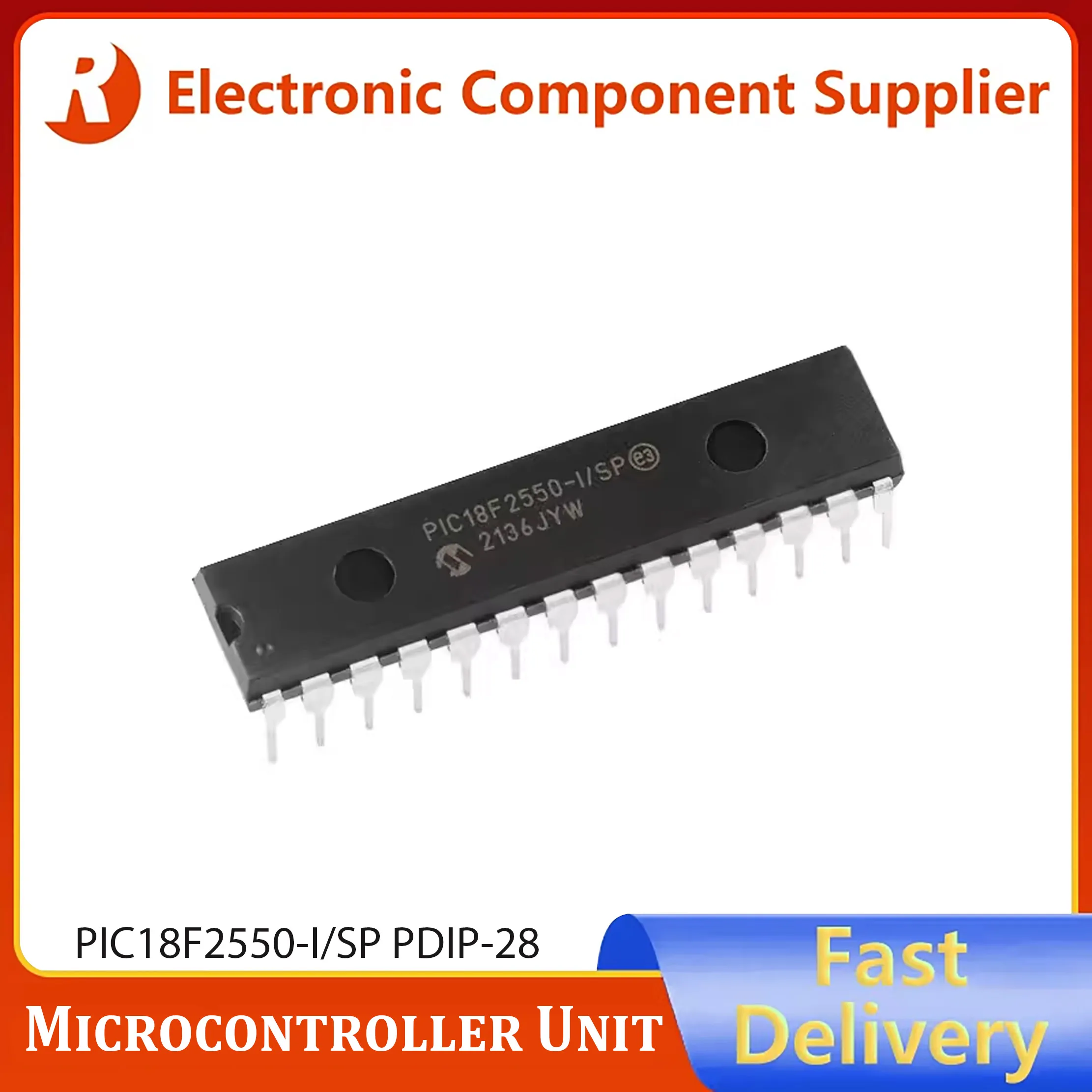 1 Uds. Nuevo microcontrolador USB flash mejorado de alto rendimiento PIC18F2550-I/SP PDIP-28, sellado de fábrica