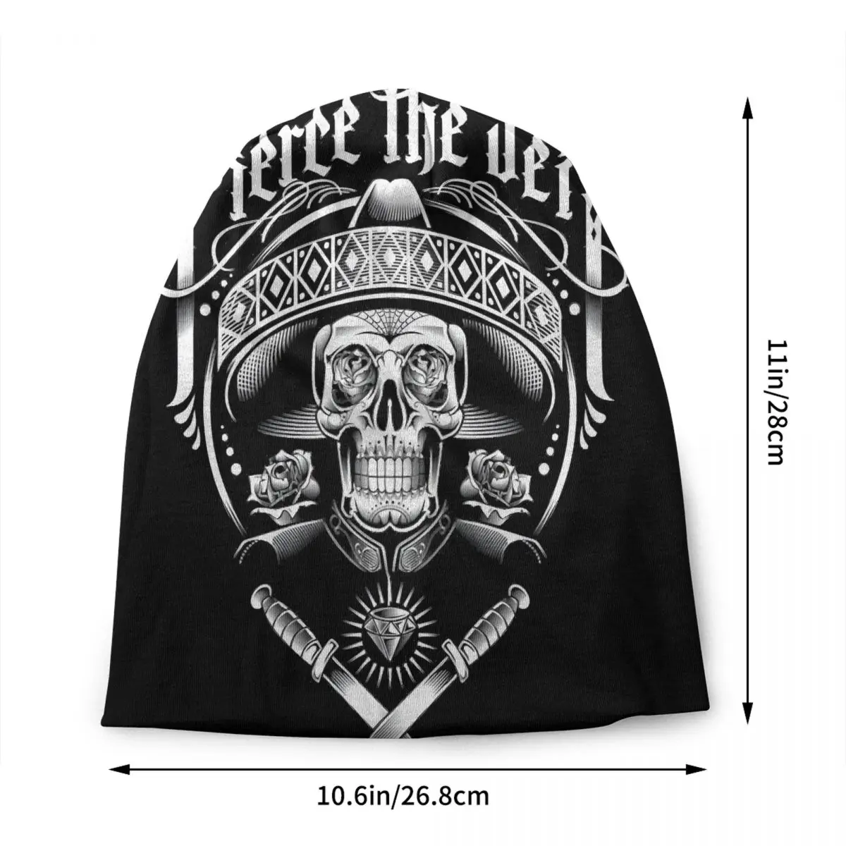 Custom Classic Rock Music P-Pierces The V-Veils Skullies Beanies Caps Winter Knitting Hat Men Street Retro Bonnet Hats Ski Cap
