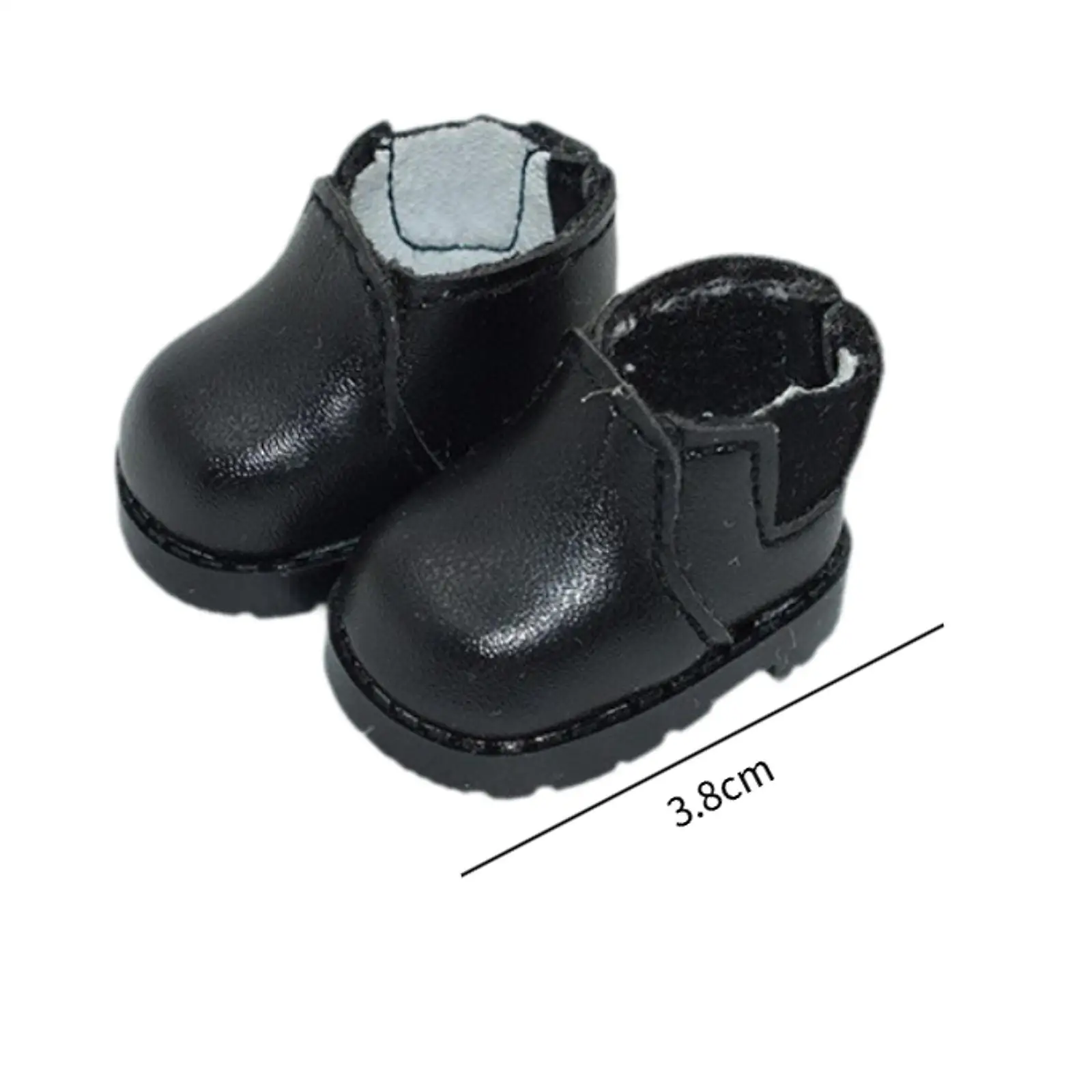 Doll Shoes Square Toe Shoes for 17cm Doll Pretend Play Toy Girl Gifts Fashion Fashion Doll PU Leather Shoes Doll Mini PU Boot