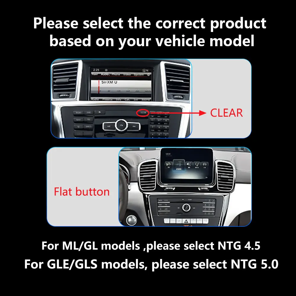 الملاحة GPS أندرويد السيارات اللاسلكية CarPlay لبنز GLE / GLS 2015- 2019 راديو السيارة الوسائط المتعددة نظام تحديد المواقع نافي DSP ستيريو شاشة تعمل باللمس #5