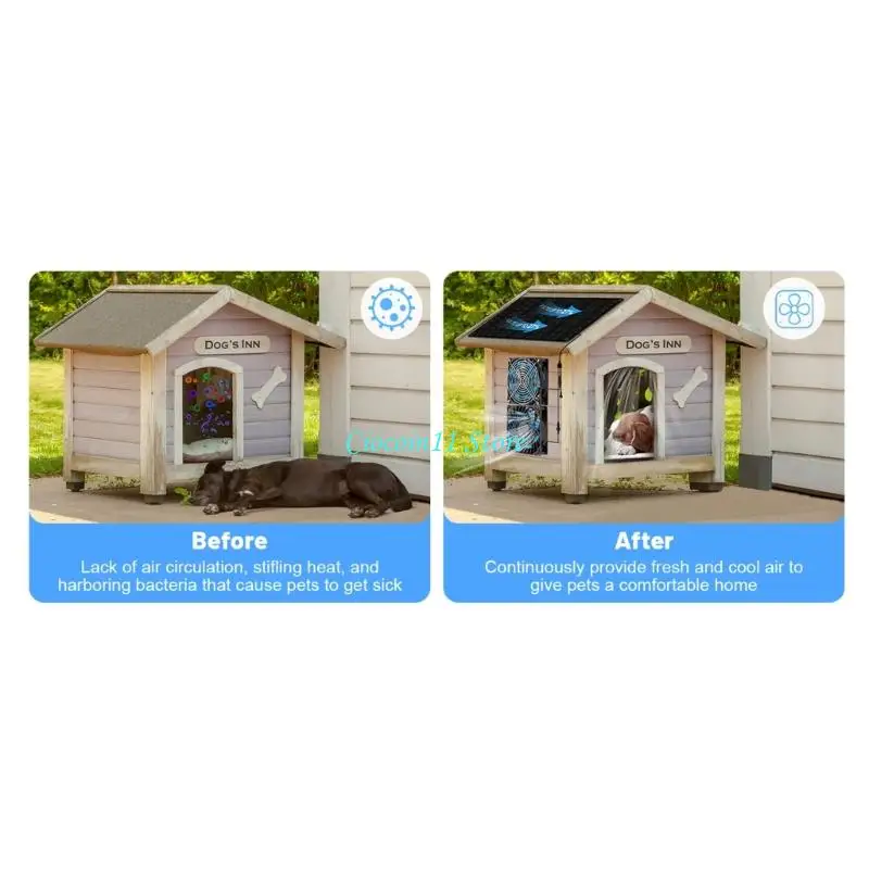 Y1UB Solar Ventilation Unit Sturdy Build Fan set Cools Recreational Vehicles Boats
