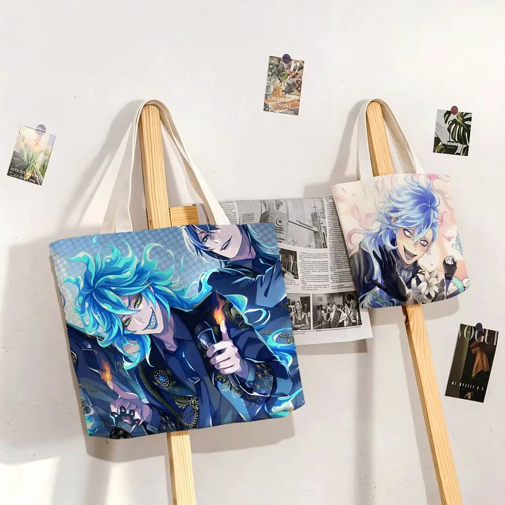 idia Twisted wonderland game   Printed Canvas Tote Bag Shoulder Bag Commuter Mommy Shopping Bag