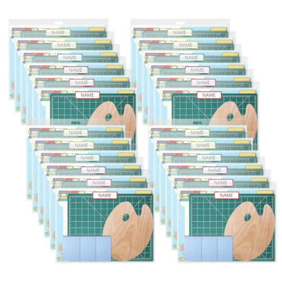 

24 Pack Large Poster Storage Bags Bulk 31.5 x 25.6 in Clear Art Portfolio Bag with Name Labels Handle Bulletin Board Poster Poc