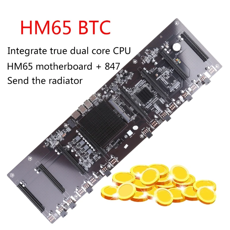 

2024 New HM65 Direct Insertion Eight Card Slot BTC Multi Card Motherboard