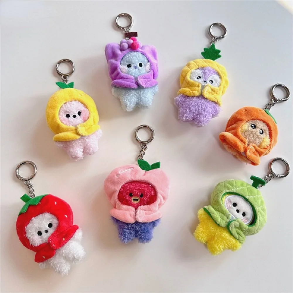 10cm Hot Kawaii BOOTS Small Animal Fruit Head Cover SeriesOrange Party Tata Chimmy Bag Pendant Keychain Decoration Gift Toy