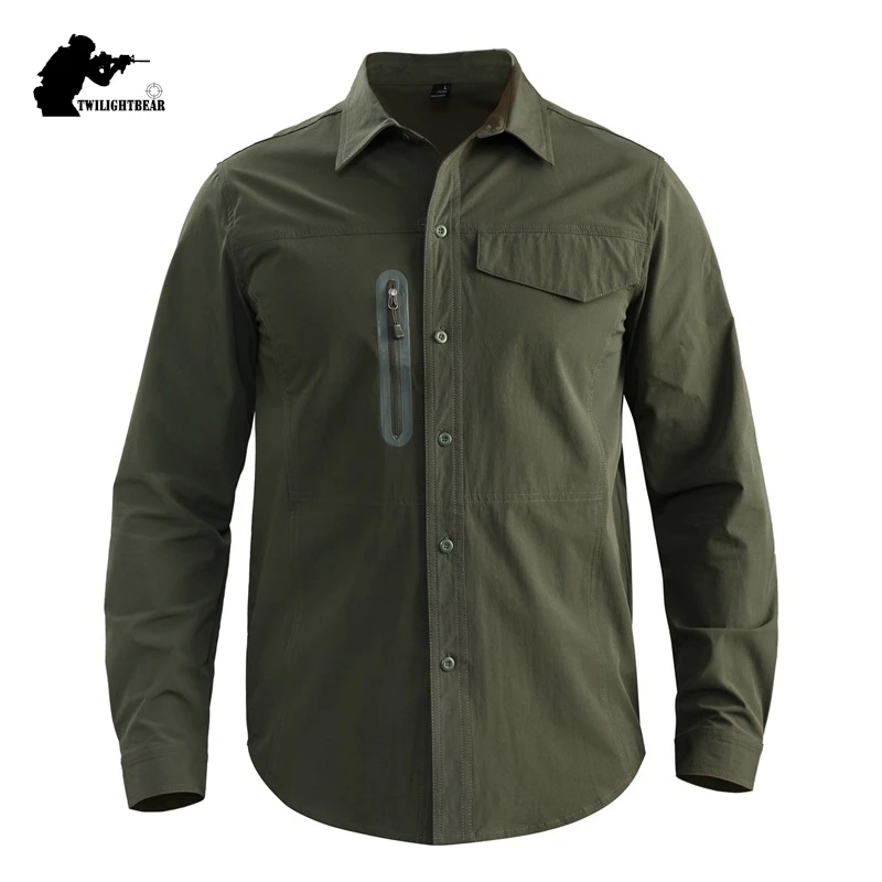 Camisa de pesca elástica AF54 – Secado rápido y múltiples bolsillos