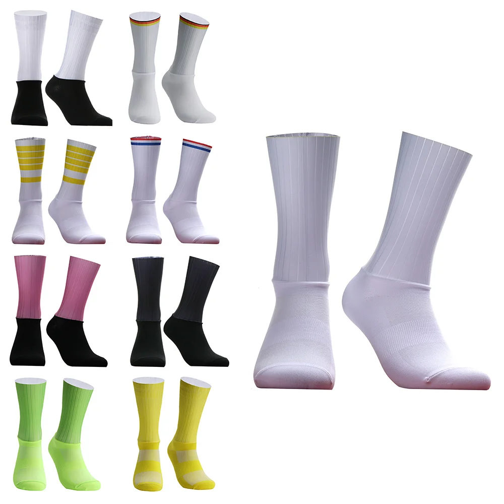 

New Silicone Cycling Socks Men Women Road Bicycle Socks Outdoor Bike Socks Compression Sport Socks