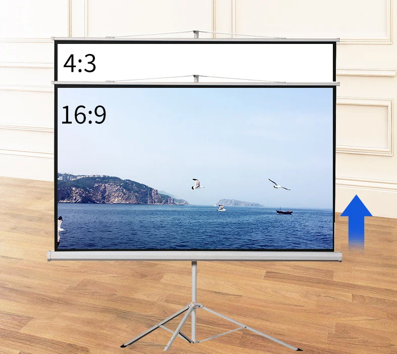 China produces 120-inch vertical projector screen portable screen