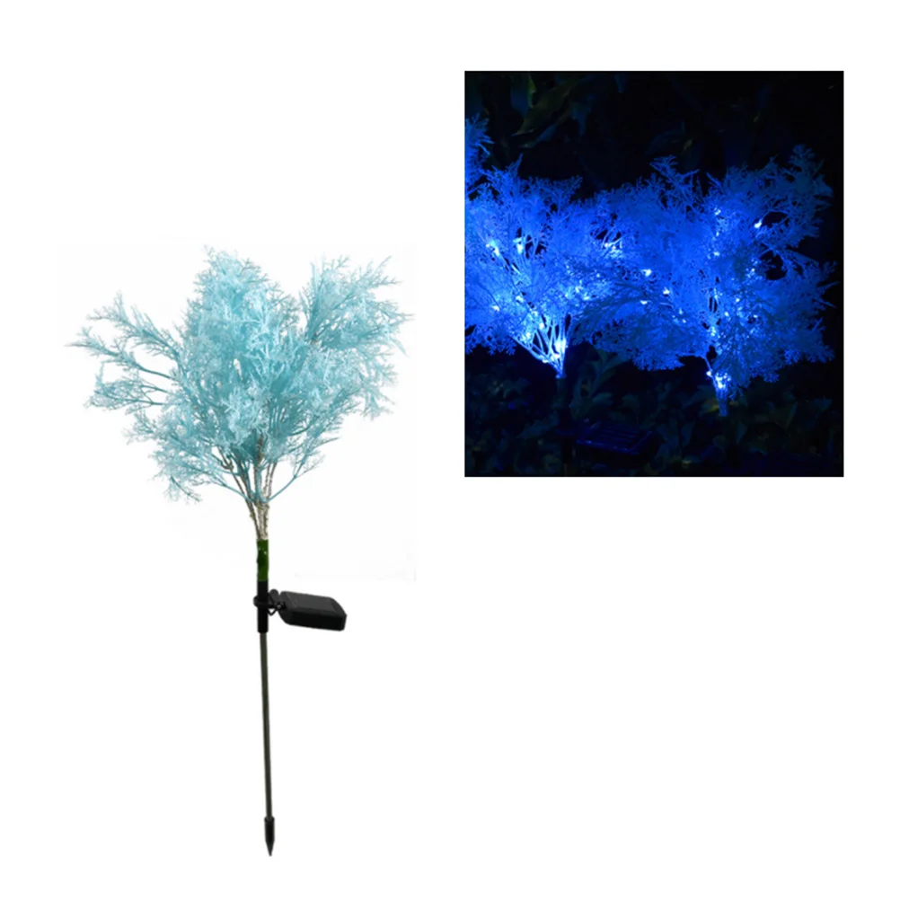 

Solar Garden Lawn Lamp Blue Rime Shape Durable Outdoor LED Ground Stake Light IP66 Waterproof Energy Saving Landscape Lighting