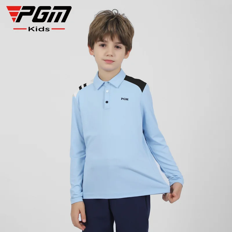 PGM Children Golf Clothing Boys Long Sleeve T-Shirts Comfortable Soft Skin-Friendly Fashion YF544 Wholesale