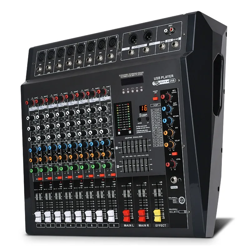 For Mixer with Power Amplifier 8 Channels 12 Channels with Effect High Power Stage Performance Wedding Meeting Household