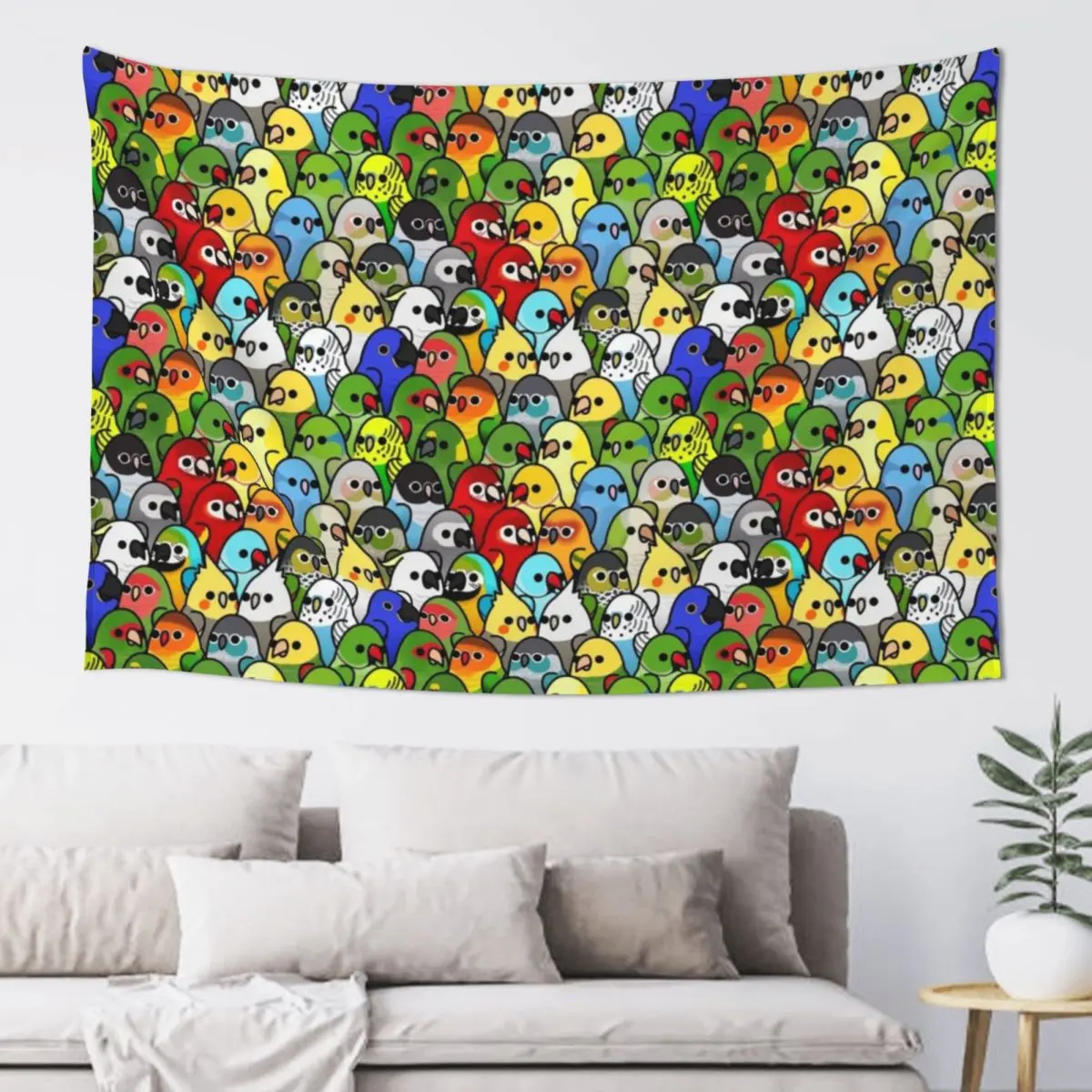 

Too Many Birds! Bird Squad Classic Tapestry Wall Hanging Living Room Decoration Tapestry