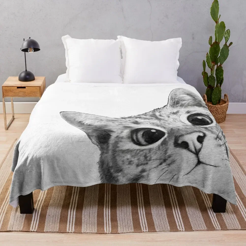 

sneaky cat Throw Blanket Quilt Retros Flannels Tourist Blankets