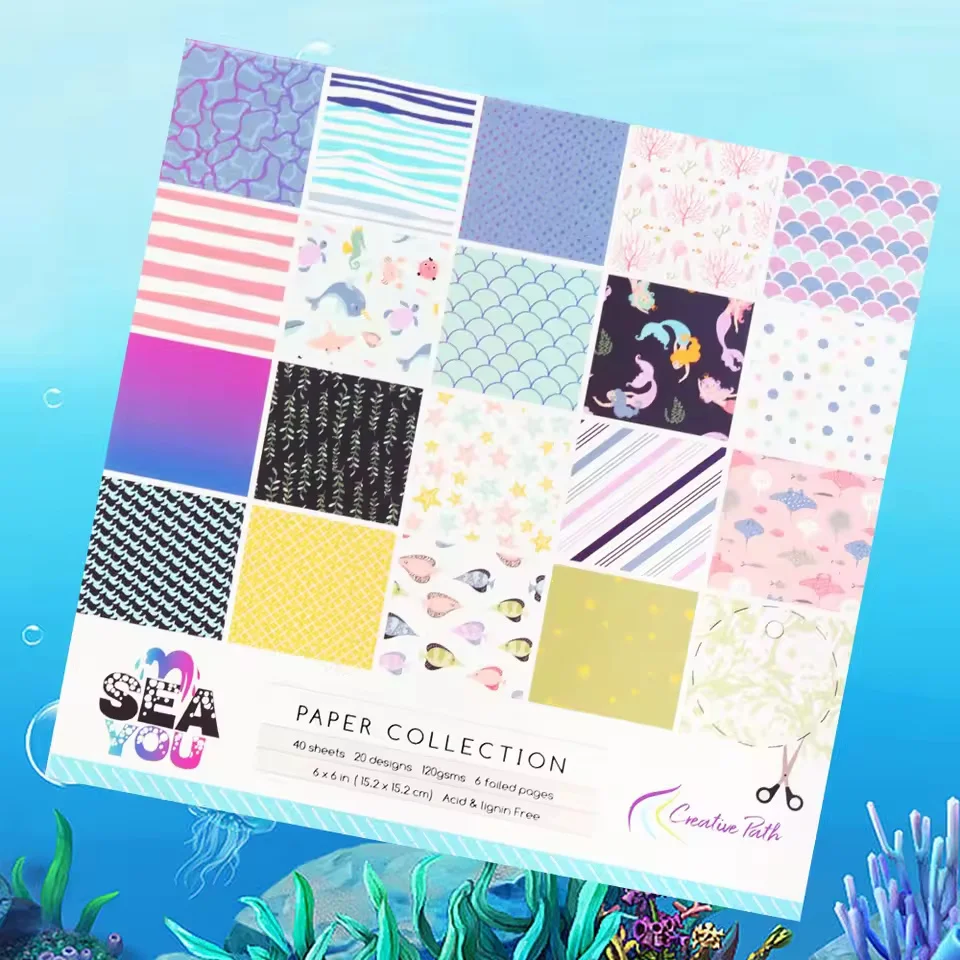 Creative Path 6x6 scrapbookpapierblok met bloemenpatroon, decoratief papier voor journaling, 6 inch scrapbooking achtergrondpapier voor knutselprojecten