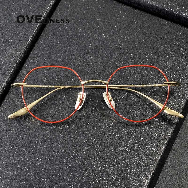 

Pure Titanium optical Glasses Frame Women 2025 Retro Round myopia Prescription Eyeglasses frames Men Vintage Ultralight Eyewear