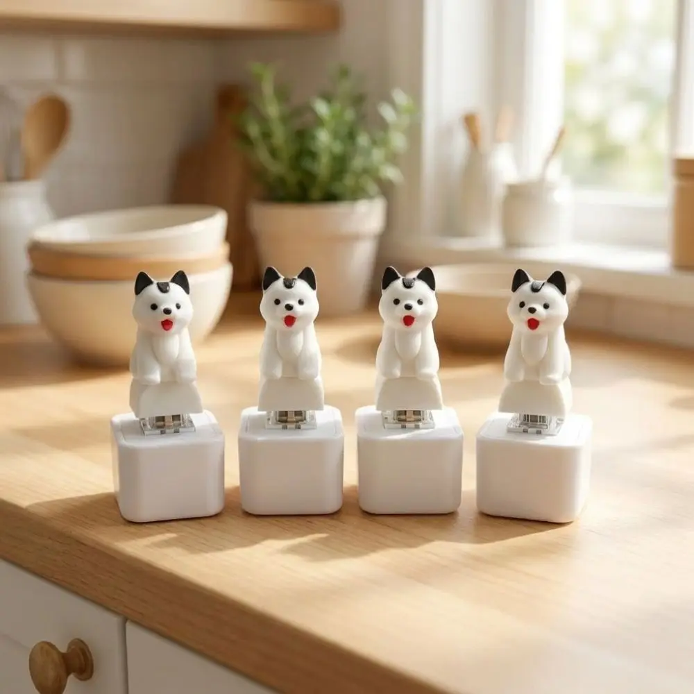 Rechargeable Animal Sound Light Fidget Keychain Glowing Cows Cats Light Up Pet Key Charm Pendant Cartoon Simulation