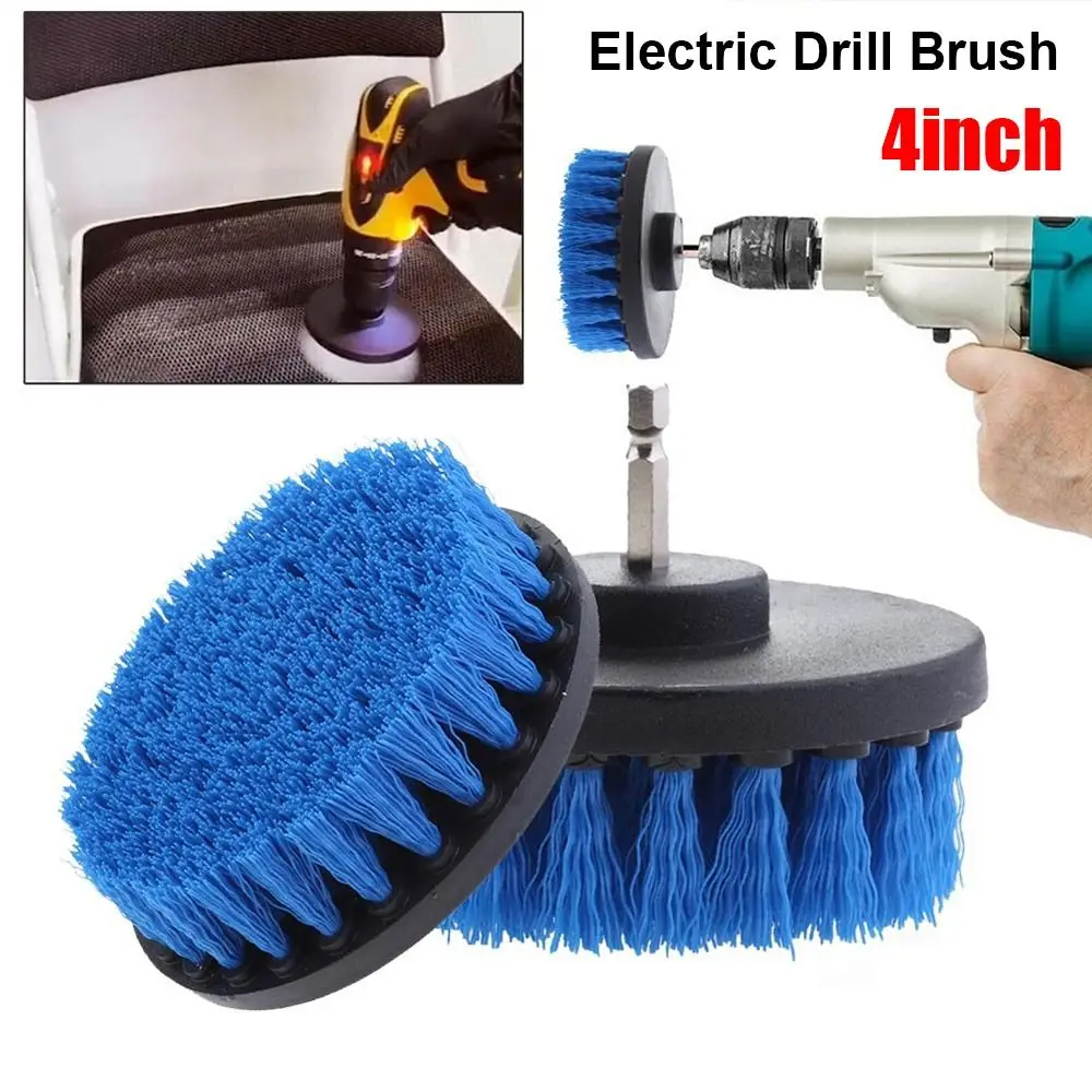 

1Pcs 4 Inch Electric Drill Brush Cleaner Blue Yellow Nylon Cleaning Brush Power Scrubber Brush Upholstery Sofa Wooden Furniture
