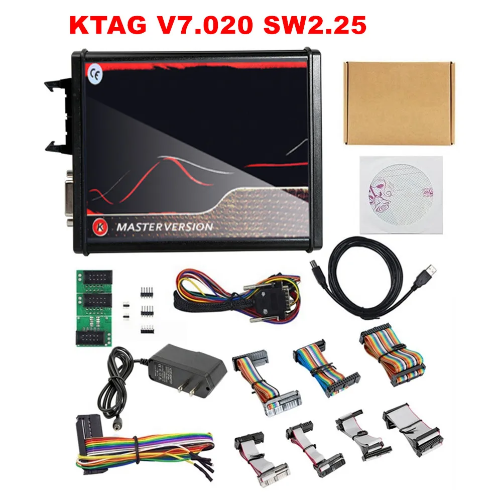 NONE Neuester ECU-Programmierer KESS V2.80 EU Red KTAG V7.020 4 LED 2.25 SW Online KESS V5.017 K-TAG 7.020 Master KESS 5.017 OBD2-Tuning 4