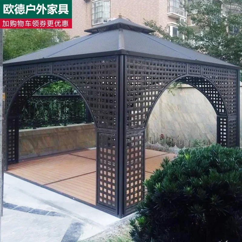 Gazebo outdoor room garden tatami villa courtyard tent garden pavilion rattan art pavilion wooden house assembly terrace shed