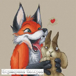 Fox and Rabbit Cotton Cross Stitch, RS Cotton, No Prints, Gypsy Queen