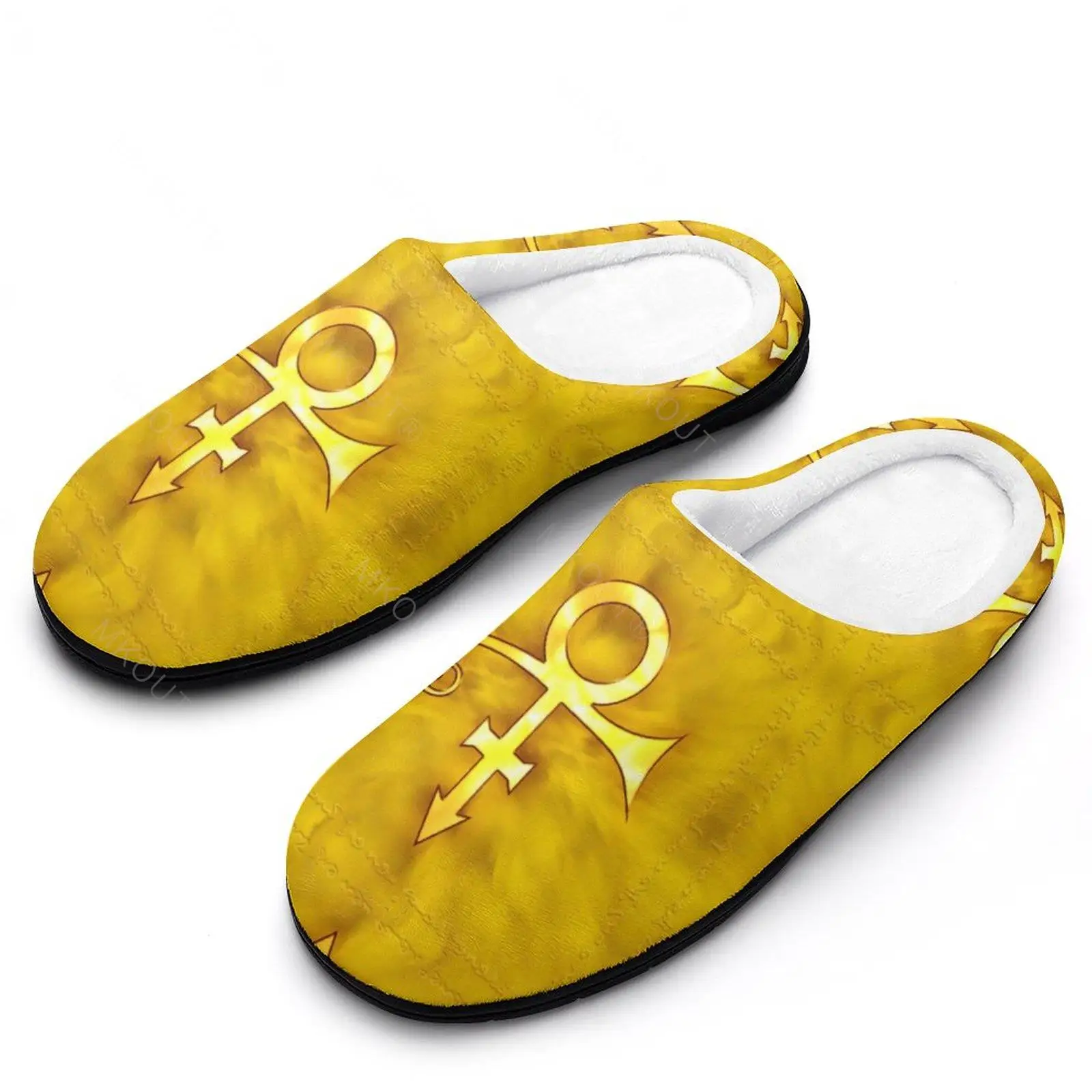 Winter Warm Slippers Symbol Sign Logo Memorial Love Prince (2) Men Women Cotton Slides Non-Slip Couple Home  Flat Loafer Sandalf