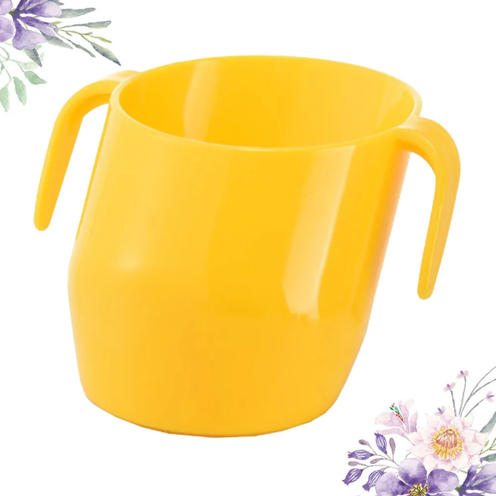 

Детская кружка для питья, 200 мл, фиолетовая, портативная, для обучения питью, с двойными ручками, наклонная конструкция, для малышей