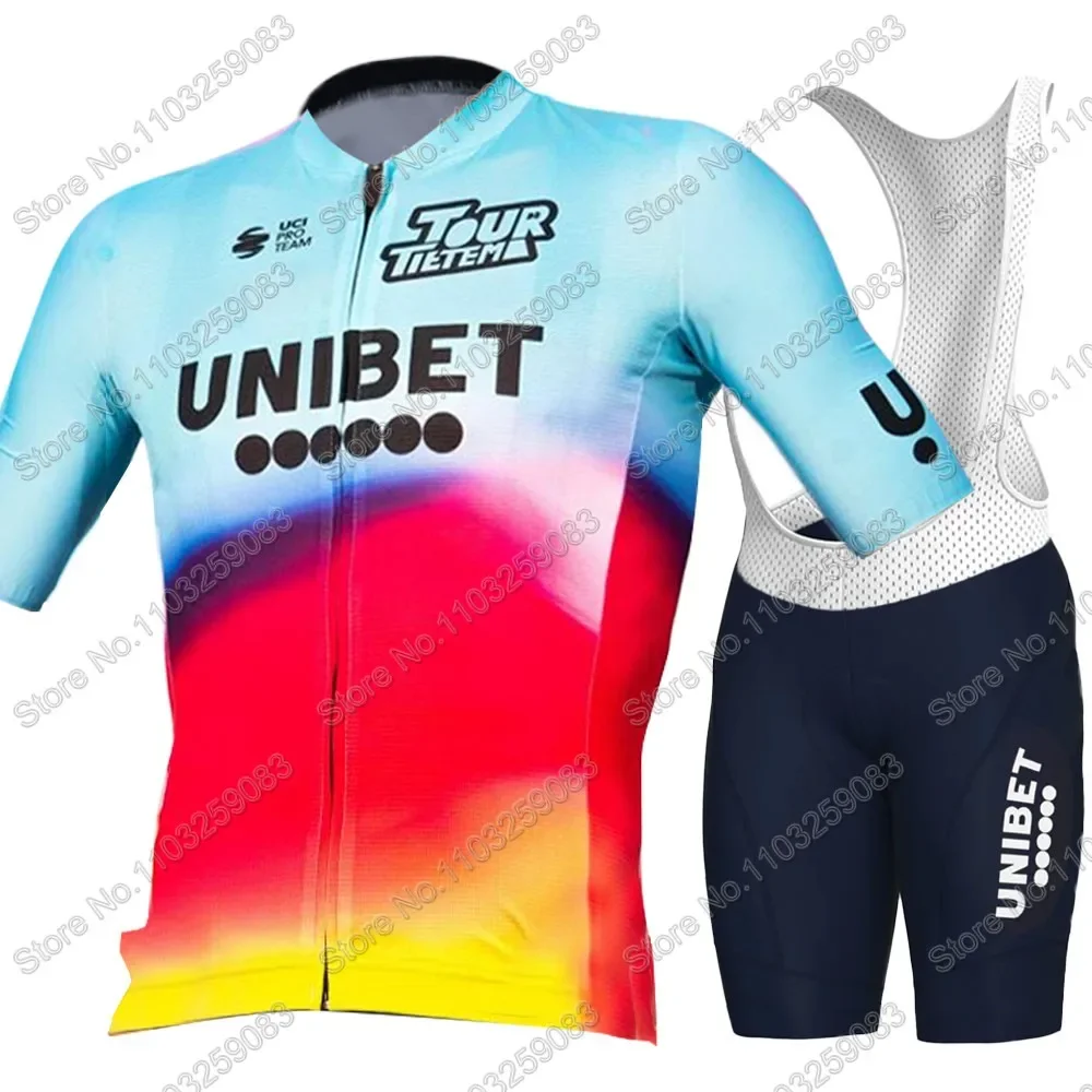 Netherlands 2024 TDT-Unibet Cycling Jersey Team Set Short Sleeve Clothing Men Road Bike Shirts Suit Bicycle bib Shorts MTB Ropa