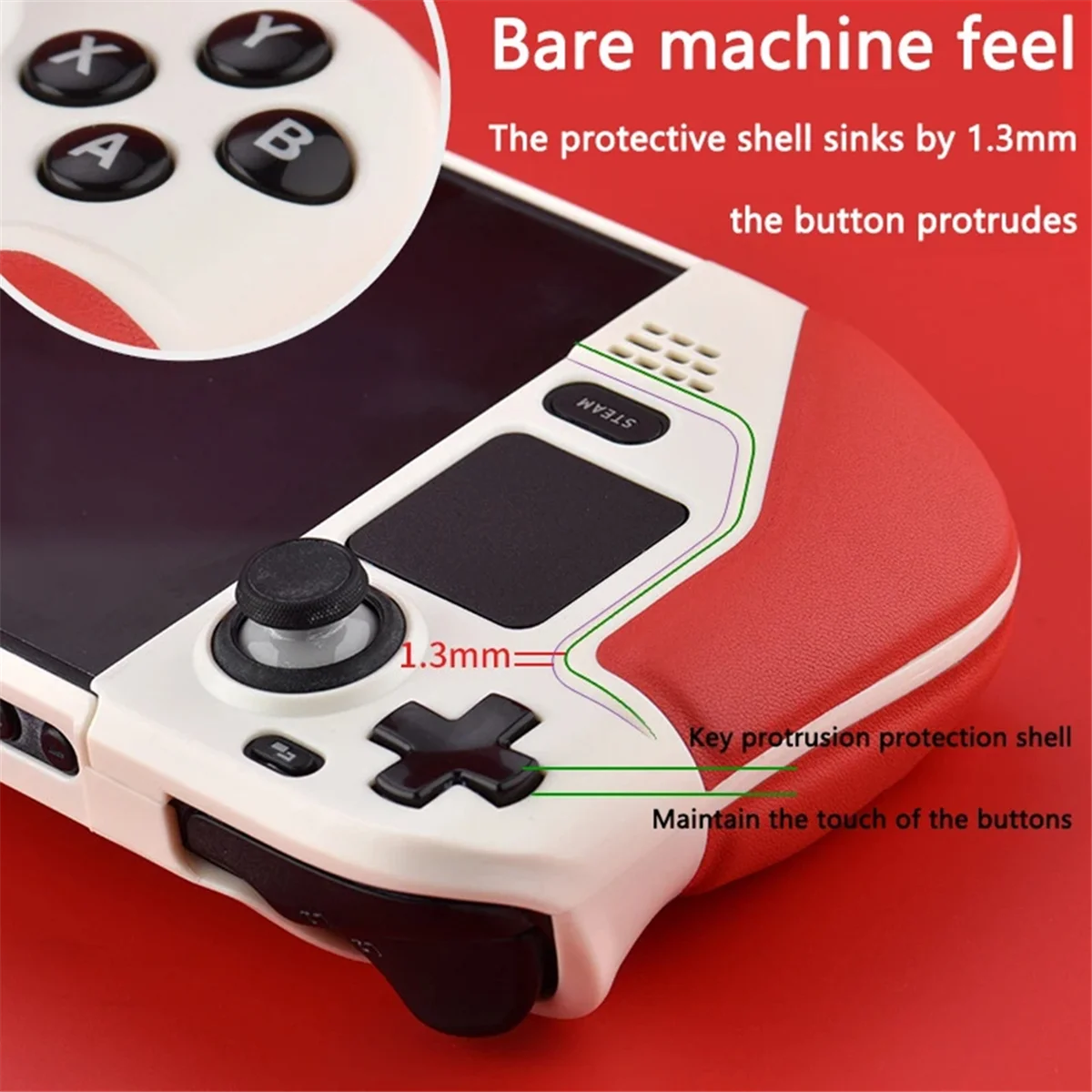 Funda protectora para piel de vaca, envoltura completa, agarre protector, cubierta antideslizante, soporte de carcasa dura D