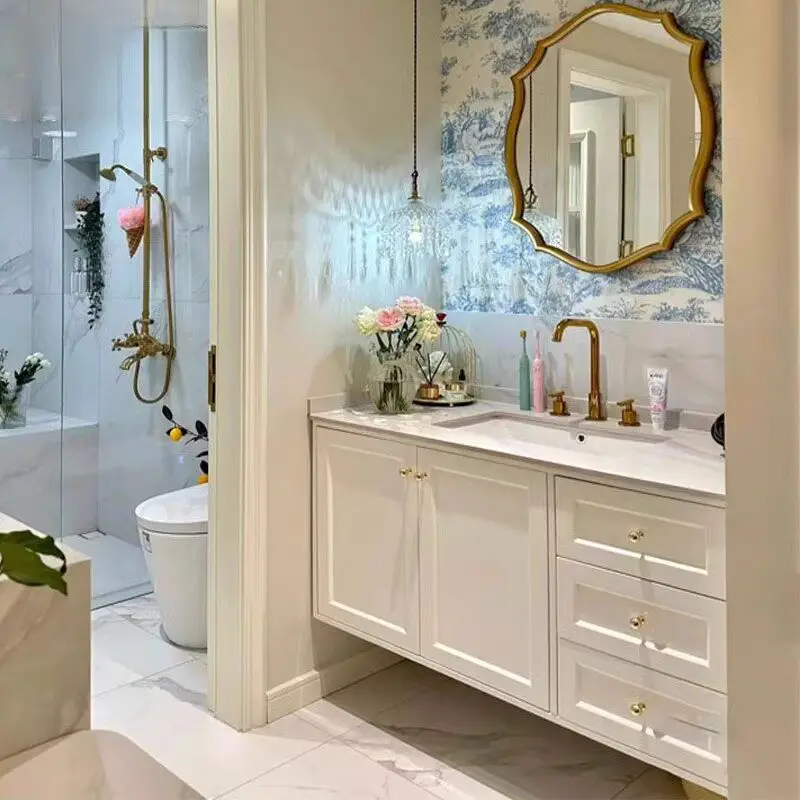 

Комплект мебели для ванной комнаты, тумба для ванной, умывальник для ванной, умывальник из массива дерева