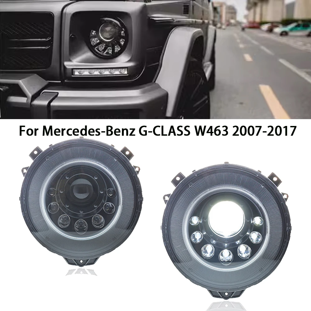 

for Benz W463 2007-2017 G Class Car LED Headlights G500 G55 G63 Headlights Plug and Play LED DRL Turning H/L Lens Head Lights