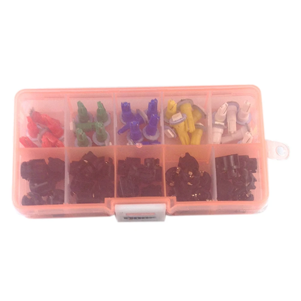 سيارة السيارات PC74 T5 LED تويست المقبس لوحة العدادات العنقودية التوصيل داش ضوء مزيج لمبة أخضر أحمر أزرق أبيض أصفر