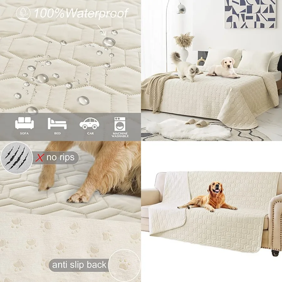 

Waterproof and Anti-Slip Dog Bed Cover and Pet Blanket Sofa Pet Bed Mat car Incontinence Mattress Protectors Furniture Couch Co