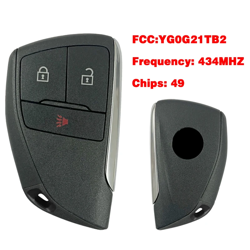 

CN013009 OEM дистанционный ключ для Buick Smart Remote Control Keyless GO 2 + 1 кнопка FCC: YG0G21TB2 434 МГц ID49 чип